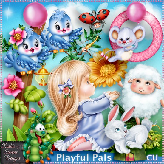 Playful Pals - CU - Click Image to Close