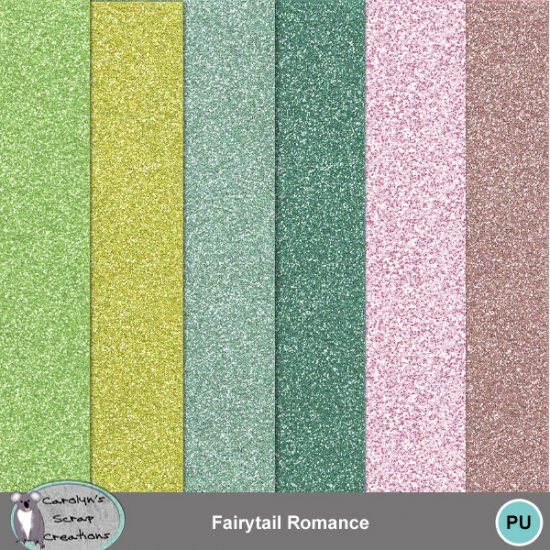 Fairytale Romance Glitter Papers - Click Image to Close