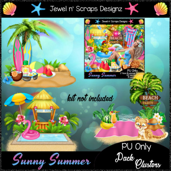 Clusters Frame - Sunny Summer - Click Image to Close