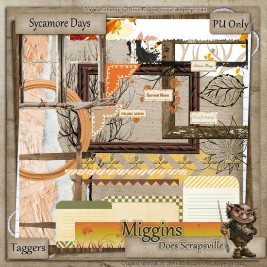 Sycamore Days PU Taggers size kit - Click Image to Close