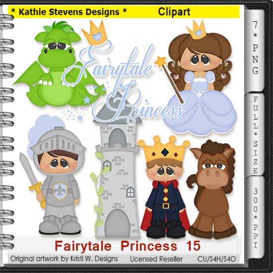 Fairytale Princess Clipart - CU - Click Image to Close
