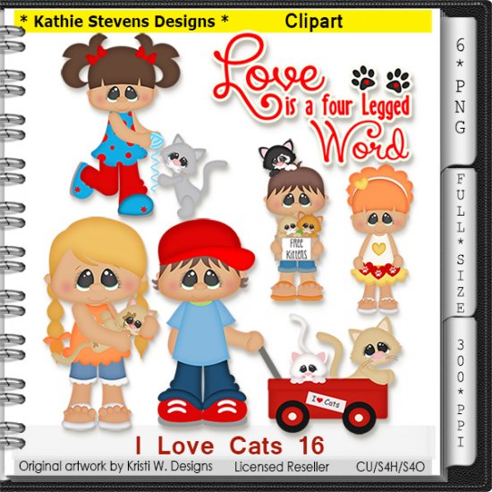I Love Cats Clipart - CU - Click Image to Close
