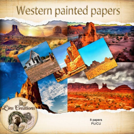 Western painted papers - Click Image to Close