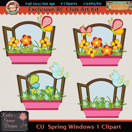 Spring Windows 1 Clipart - CU - Click Image to Close