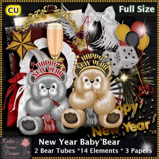 New Year Baby Bear - CU - Click Image to Close