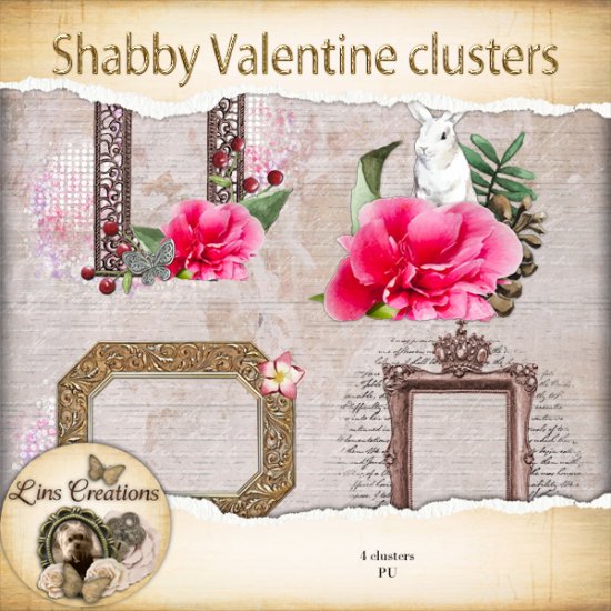 Shabby Valentine clusters - Click Image to Close