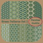 Green Patterned Papers Set 2