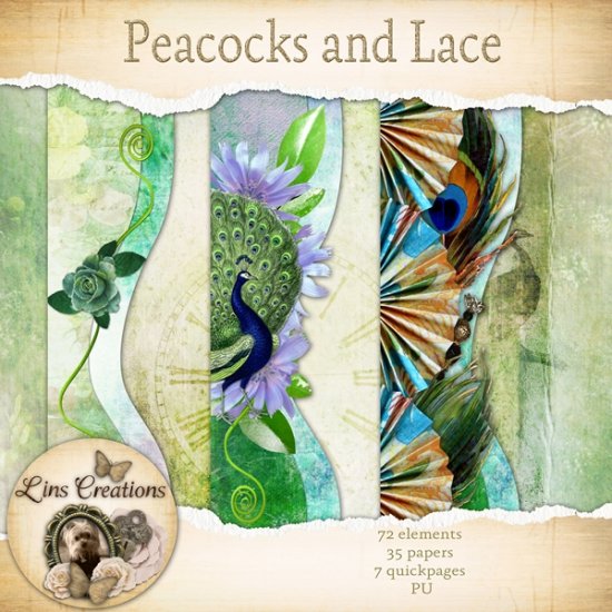 Peacocks and Lace - Click Image to Close