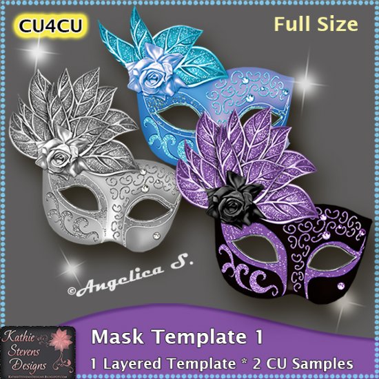 Mask Template 1 - Layered Template CU4CU - Click Image to Close