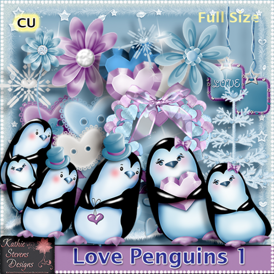 Love Penguins 1 - CU - Click Image to Close