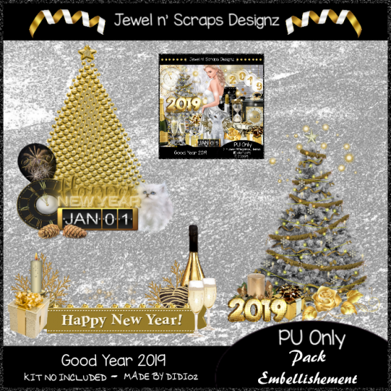 Embellishments - Good Year 2019 - Click Image to Close