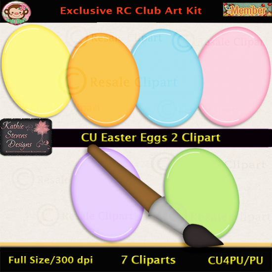Easter Eggs 2 Clipart - CU - Click Image to Close