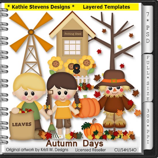 Autumn Days Layered Templates - CU - Click Image to Close