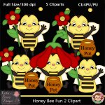 Honey Bee Fun 2 Clipart - CU