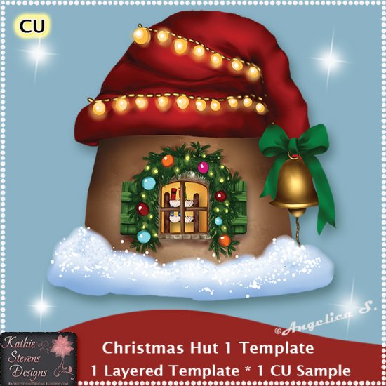 Christmas Hut 1 - Layered Template CU - Click Image to Close