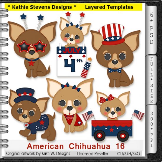 American Chihuahua Layered Templates - CU - Click Image to Close