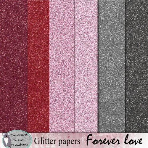 Forever love glitter papers - Click Image to Close