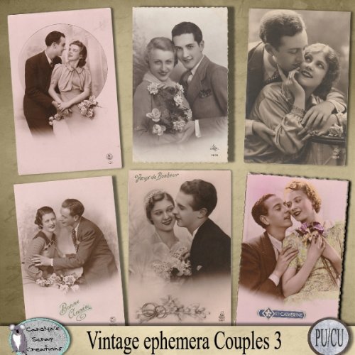 Vintage Ephemera Couples 3 - Click Image to Close
