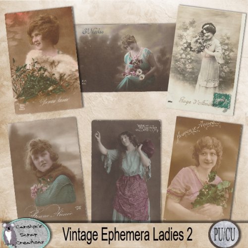 Vintage Ephemera Ladies 2 - Click Image to Close
