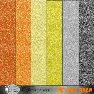 Witches brew glitter papers - Click Image to Close